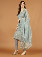 All Over Embroidered Tissue Unstitched Suit Piece With Dupatta